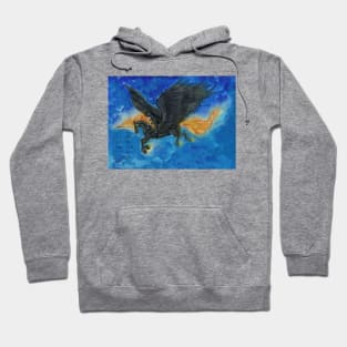 Winged Flaming Unicorn Rider Hoodie